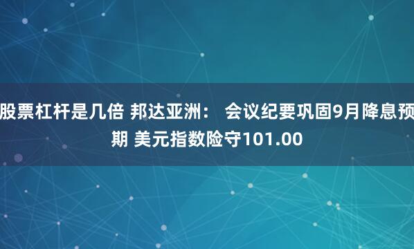 股票杠杆是几倍 邦达亚洲： 会议纪要巩固9月降息预期 美元指数险守101.00
