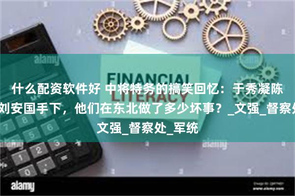 什么配资软件好 中将特务的搞笑回忆：于秀凝陈明都是刘安国手下，他们在东北做了多少坏事？_文强_督察处_军统