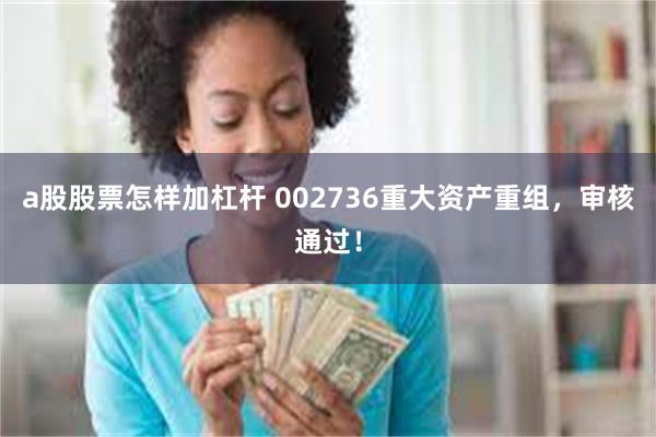 a股股票怎样加杠杆 002736重大资产重组，审核通过！