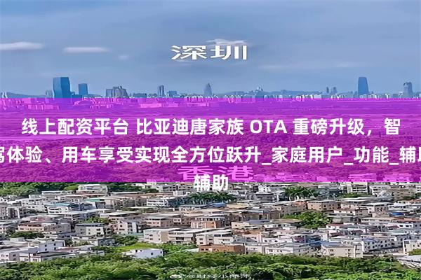 线上配资平台 比亚迪唐家族 OTA 重磅升级，智驾体验、用车享受实现全方位跃升_家庭用户_功能_辅助
