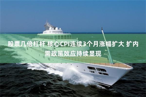 股票几倍杠杆 核心CPI连续3个月涨幅扩大 扩内需政策效应持续显现